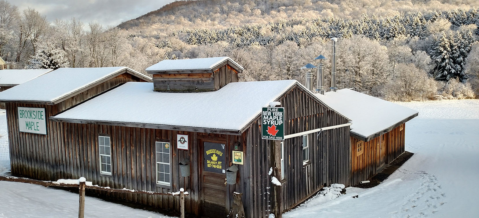 our sap house after a fresh snow fall